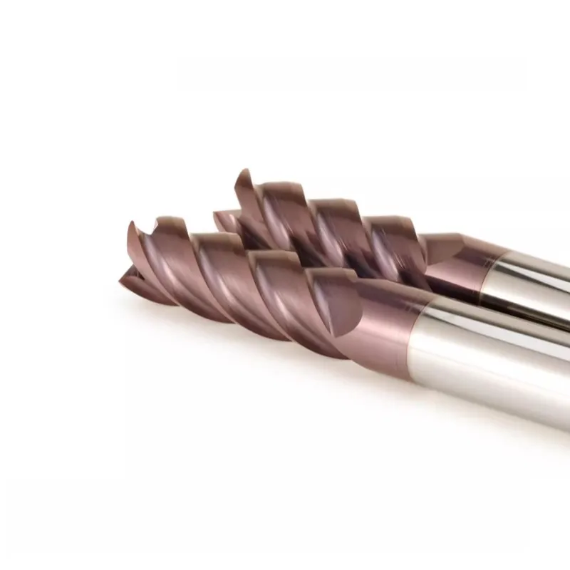 ROMTIC HRC63 4-Flute carburo di acciaio al tungsteno Nano rivestimento speciale fresa piatta in acciaio inossidabile utensili per fresa a candela per macchine CNC