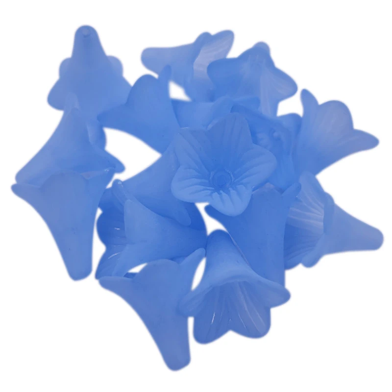10Pcs 24*22mm Morning Glory For Jewelry Making Flower Beads Acrylic Beads Caps Decoration DIY Pendant Wholesale Accessories