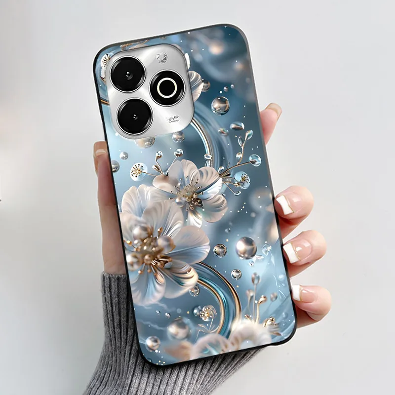 For Umidigi G100X G9X Case Luxury Fashion Butterfly Flowers Printed Black Soft TPU Silicone Phone Back Cover Shockproof Casing