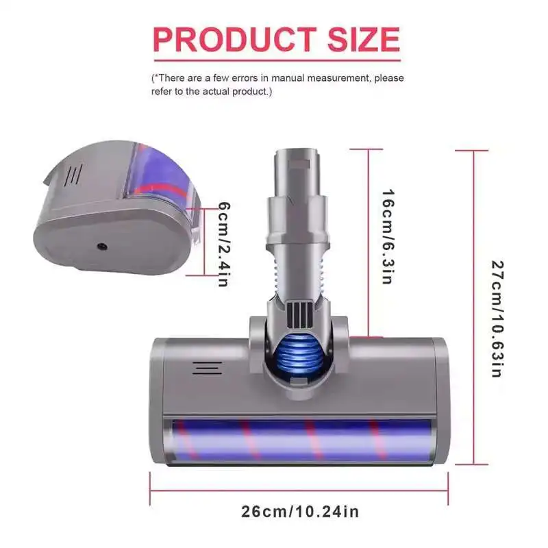 Floor Brush Head For Dyson V6 DC45 DC58 DC61 DC62 DC74 Vacuum Cleaner Soft Sweeper Roller Head Floor Brush Replacement