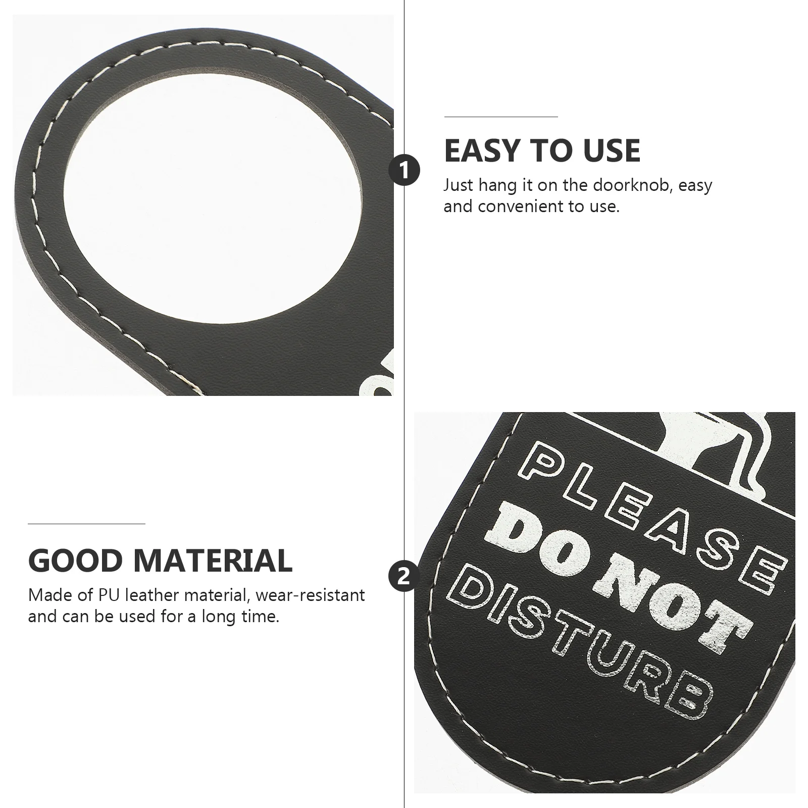 

Washroom Door Hanger Sign PU Double-Sided Do Not Disturb Please Come in Restroom Door Sign for Public Toilet