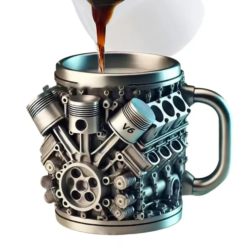 

Stainless Steel Insert Resin Beer Danegeld Tankard Coffee Beer Mugs Cup Water Mug Coffee Cup V8 Engines Stainless Steel Cup