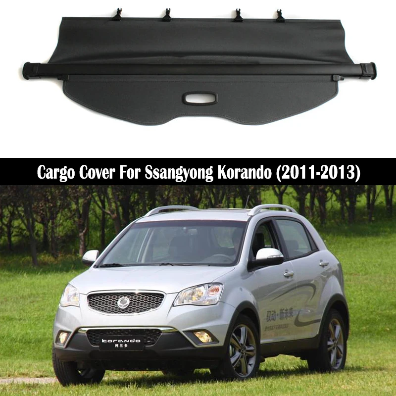 

Trunk Cargo Cover For Ssangyong Korando 2011-2013 Security Shield Rear Luggage Curtain Partition Privacy Car Accessories