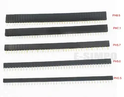 10PCS 2.54mm 1X40P Female Header Single Row Straight 0.1