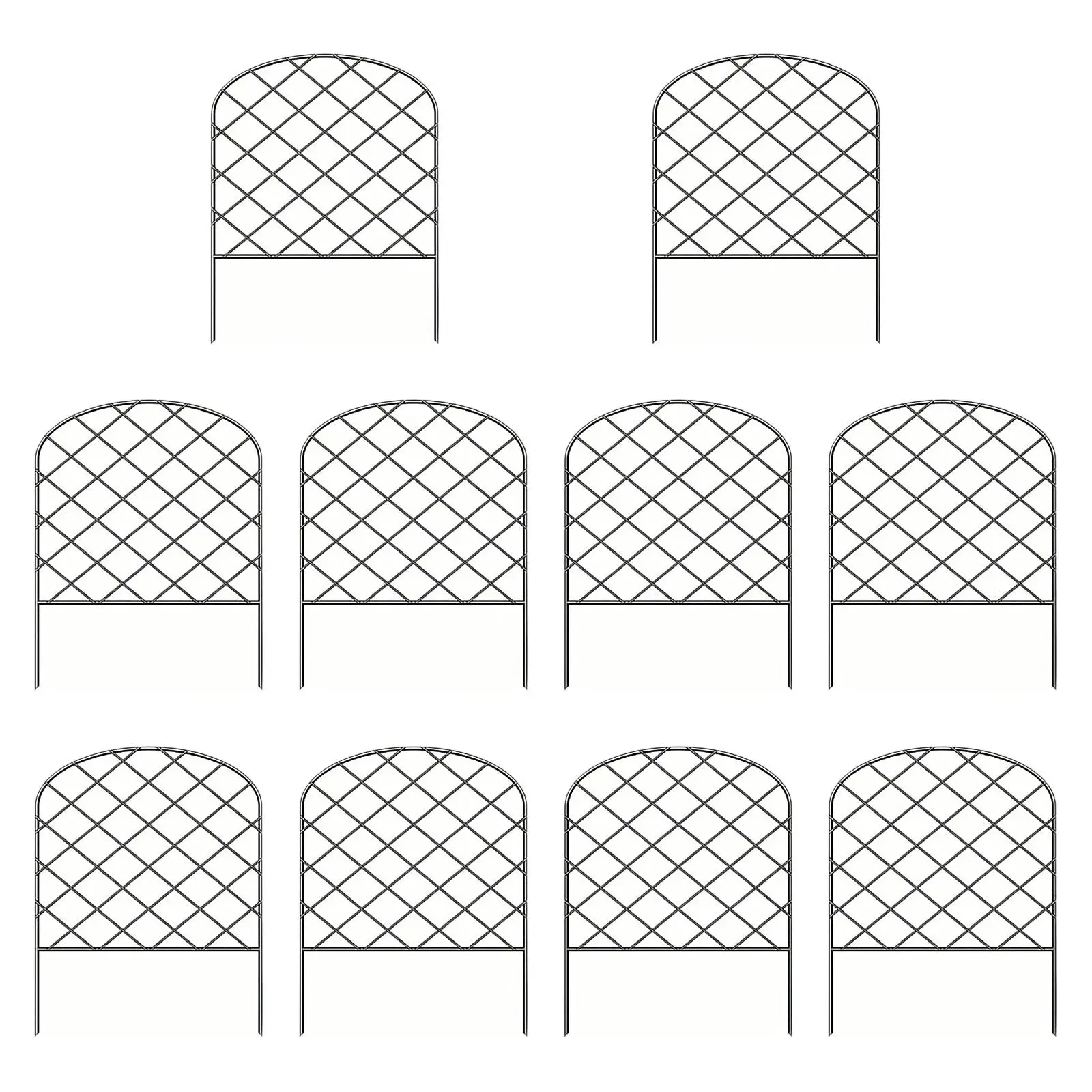 10 Pack Decorative Garden Fence Picket Edge for Stairs Porch Outdoor Decor