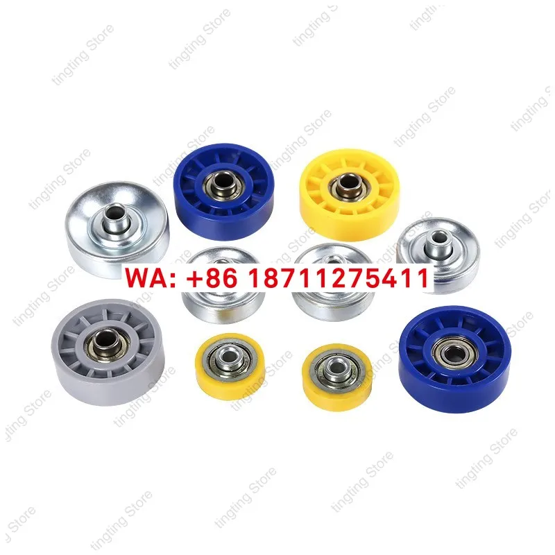 10 pieces Metal Galvanized Fulai Wheel Laifu Wheel Production Line ABS Rubber Coated Roller Unloading Tool Telescopic Pulley