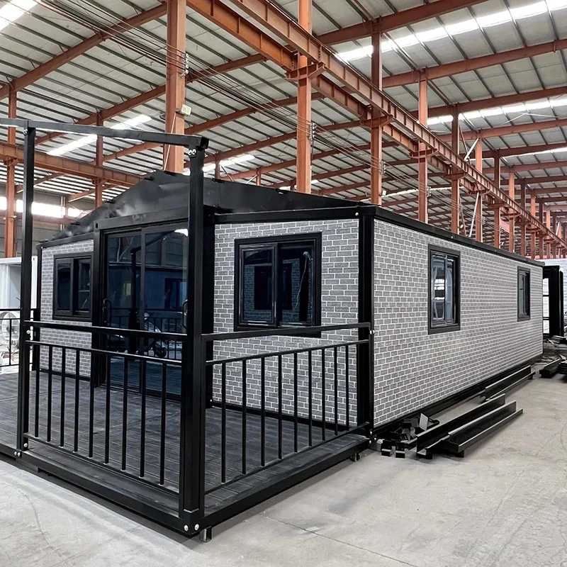 

Fully Furnished Foldable Granny Flat Luxury Mobile Prefabricated Prefab Home Kit Expandable Container House With Triangle Roof