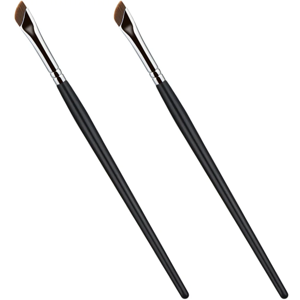 ชุดแปรงแต่งหน้าแบบมุม 2 ชิ้นประกอบด้วยเครื่องมือคอนซีลเลอร์อายไลเนอร์สำหรับเขียนคิ้ว ใช้งานได้อย่างราบรื่น ติดทนนาน เหมาะสำหรับผู้เริ่มต้น