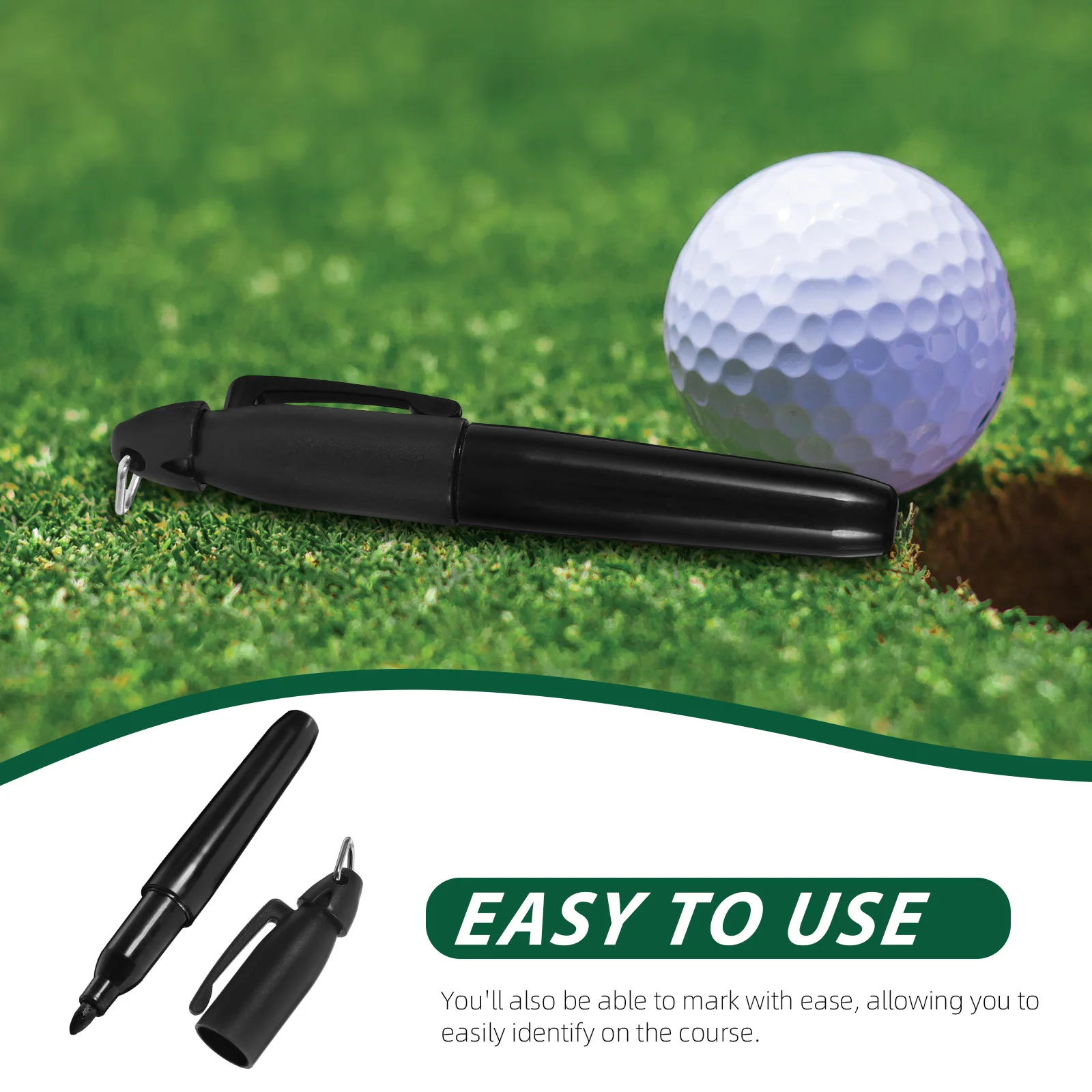 

4pcs Golf Ball Line Marker Pen Portable Reusable Plastic Ball Marking Tool For Golf Practice Range Balls Identification Training