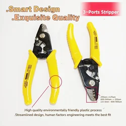 Optical Fiber Wire Stripper  Three-port Fiber Optical Stripper/ Pliers/ Wire  FTTH Tools Miller Optical Fiber Stripping Pliers