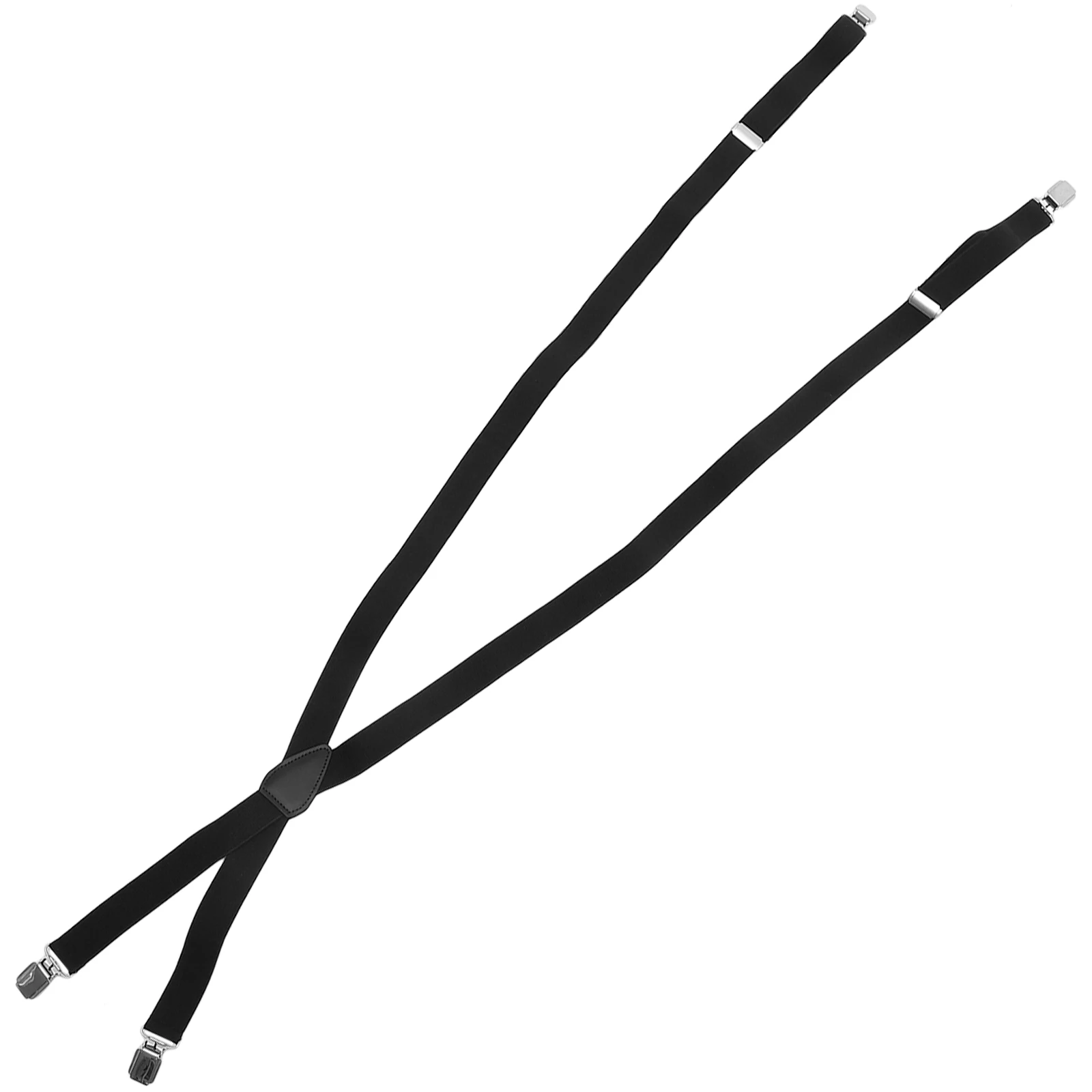 

Elastic Black Elastic Pants Suspenders X-back Design Adjustable Strap Heavy Duty Pants Suspenders for Men Women Hats
