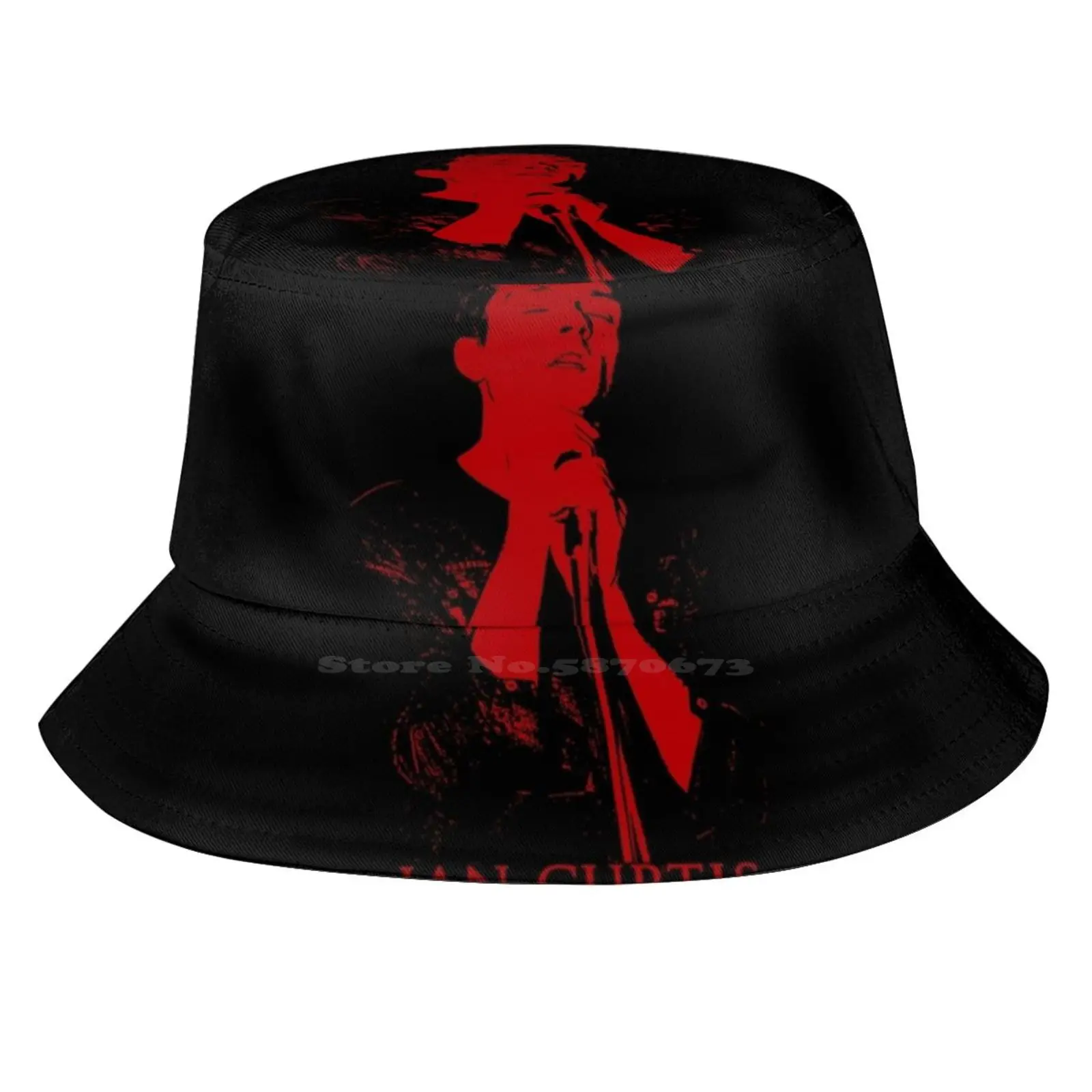 Ian Curtis Jd (Red) Sun Cap Fisherman Hat Bucket Hats Ian Curtis Unknown Pleasures Post Punk New Wave Dark Wave Gothic