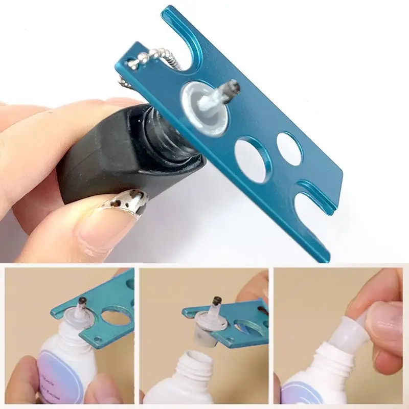 Metal Grafting Eyelash Adhesive Replacing Bottle Cap Opener Anti Blocking Needle Essential Oil Bottle Opener