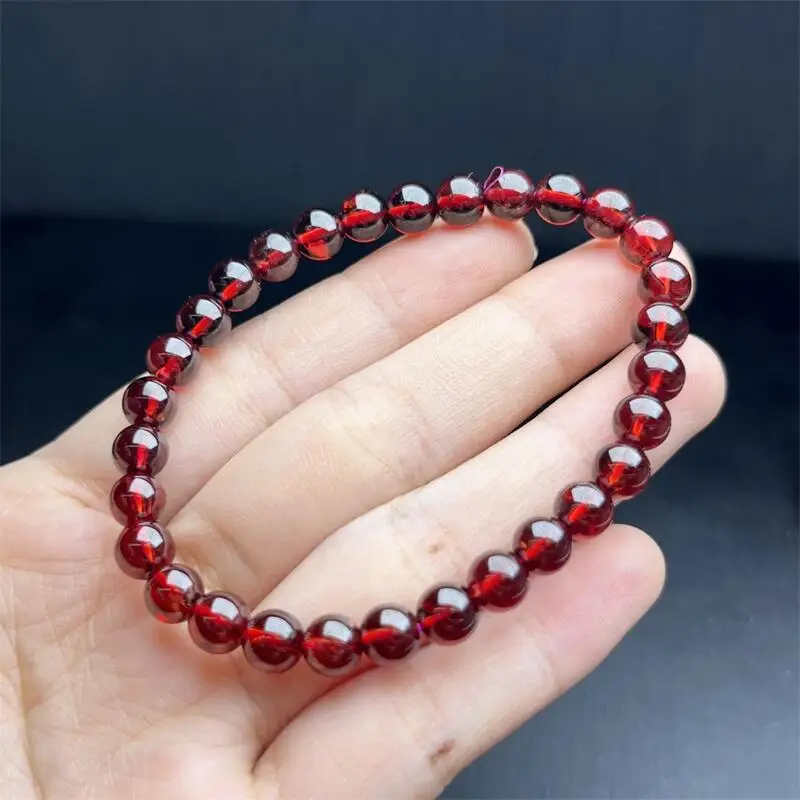 7MM Natural Fanta Garnet Bracelet Fashion Reiki Gemstone Round Beads Bracelets Jewelry Couple Gift 1PCS