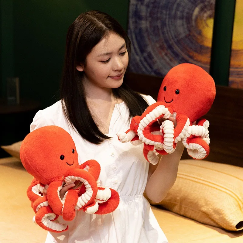 

Cartoon Red Octopus Pillow Plush Toy Doll Aquarium Octopus Doll Stuffed Toy