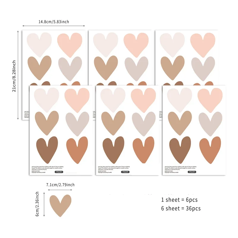 Креативная наклейка на стену в стиле бохо с сердечками для детей, маленьких девочек и мальчиков, детская комната, настенные художественные наклейки, виниловая фреска, детская спальня, домашний декор