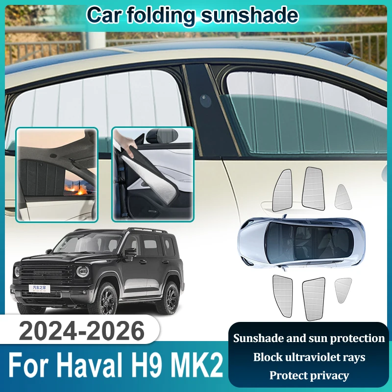 

Auto Sun Shade For Haval H9 MK2 2024 2025 2026 Accessories Cars Sunshade Shades Side Window Sun Visors Covering Privacy Bodykits