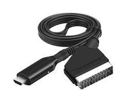 1m Scart to HDMI-compatible cable converter professional 720p 1080p Video Audio adapter for HD TV DVD