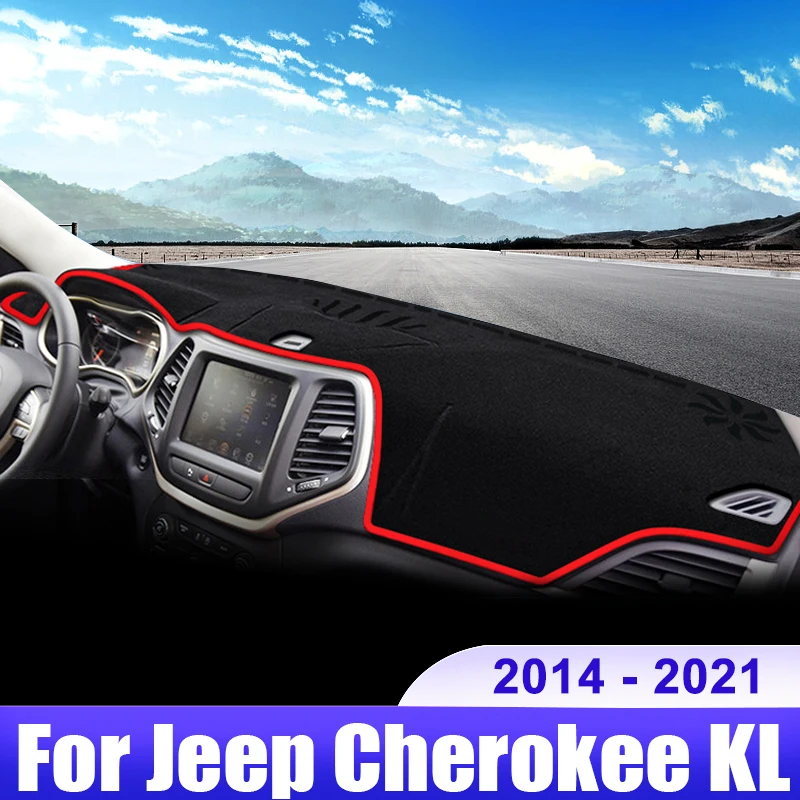 

For Jeep Cherokee KL 2014 2015 2016 2017 2018 2019 2020 2021 Car Dashboard Cover Dash Mat Sun Shade Non-slip Pad Accessories