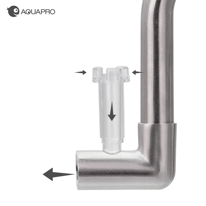 AQUAPRO Mini Stainless Steel Skimmer Inlet Outlet Outflow Inflow Pipes Filtro Aquarium Fish Tanks Accessories