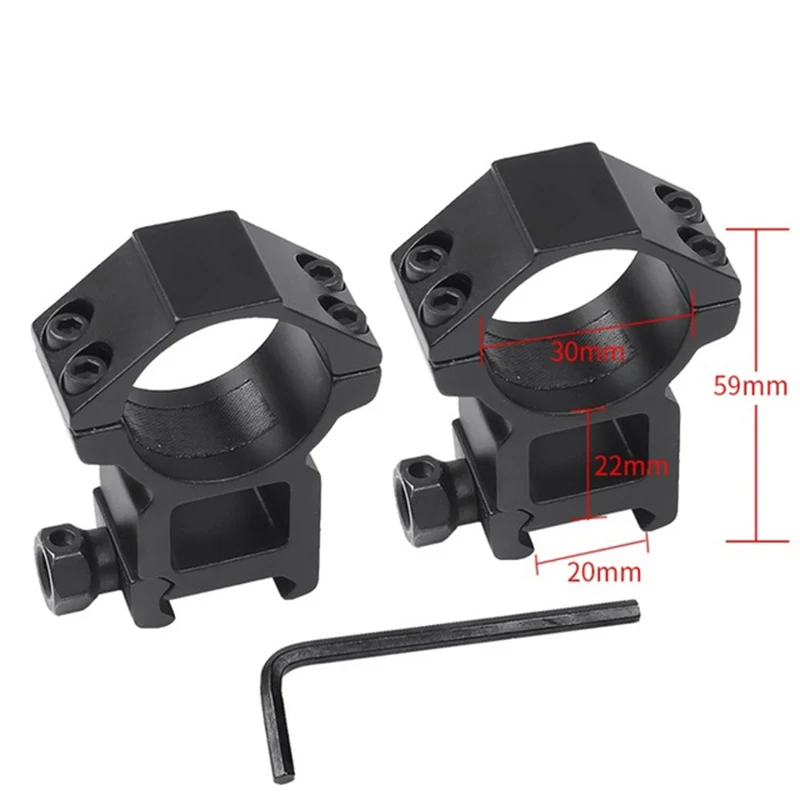 T Eagle Hunting 30 MM Weaver Rifle Scope Rings High Profile Sight Mounts for 11mm Dovetail Rails -2 Pieces One Has Stop Pin