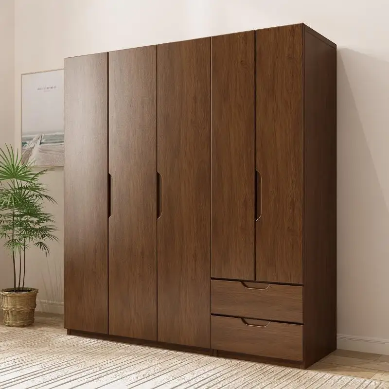 

Designs Drawer Hanging Wardrobe Brown Nordic Modern Storage Clothes Cabinet Bedroom Wooden Kleiderschrank House Furniture