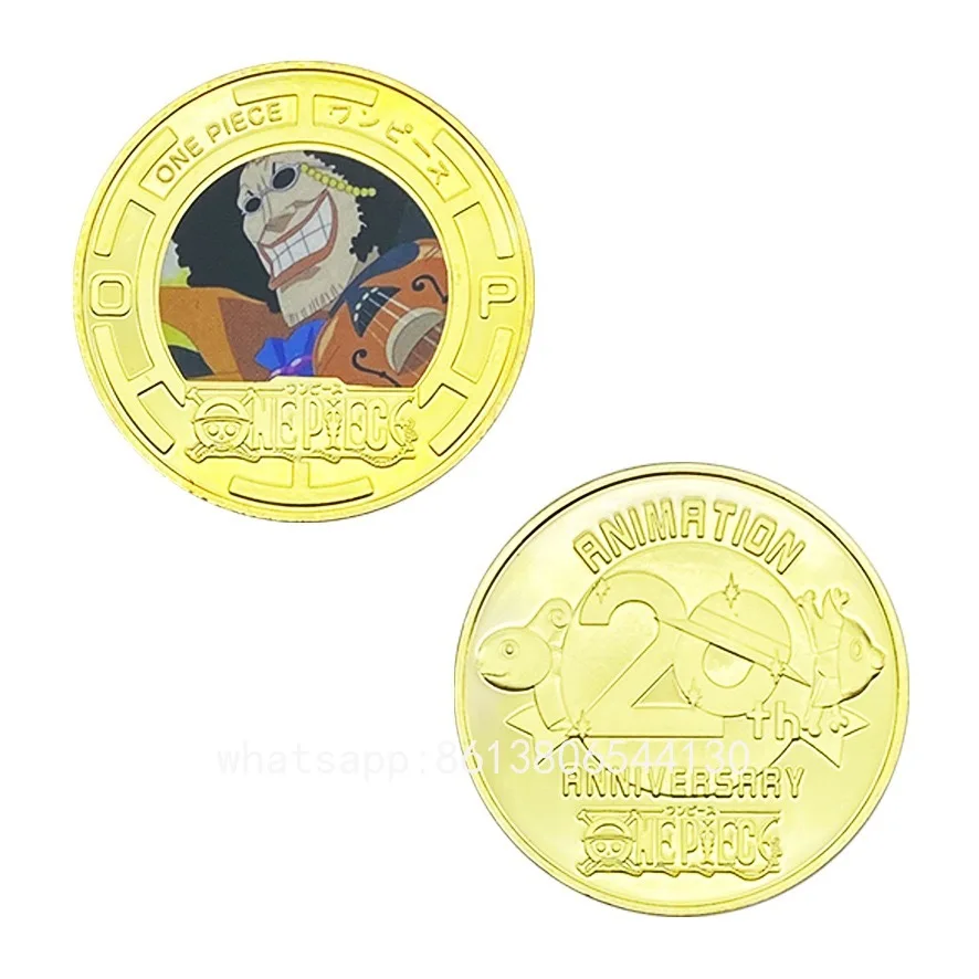 One Piece Anime Gold Plated Commemorative Coin Classic Characters Collection Medal Cartoon Fans Souvenir Birth Gifts Home Decor - view 5