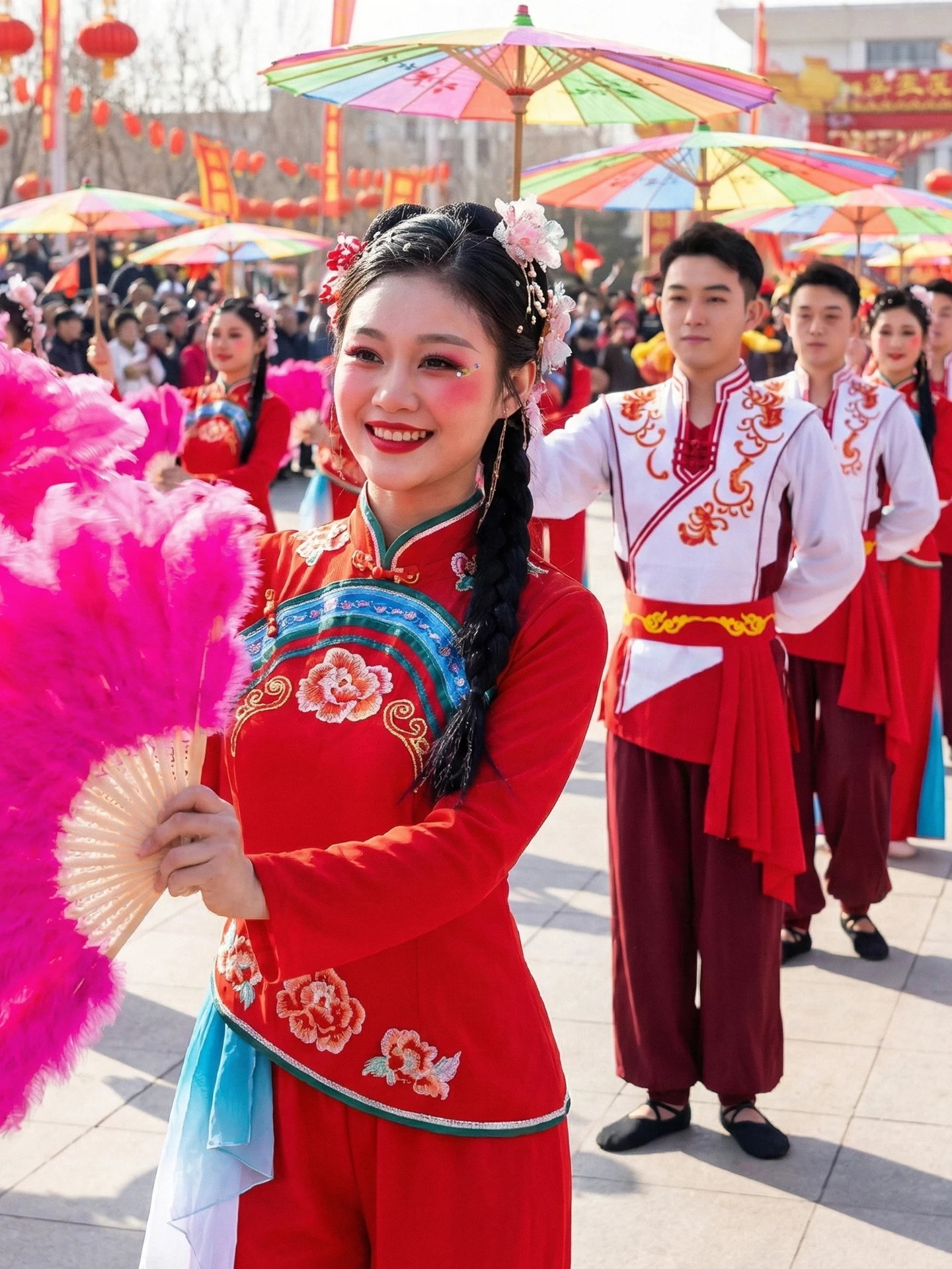 

2026 New Northeast Jiaozhou Yangge Dance Costume Classical Dance Performance Outfit Festive National Style Square Dance