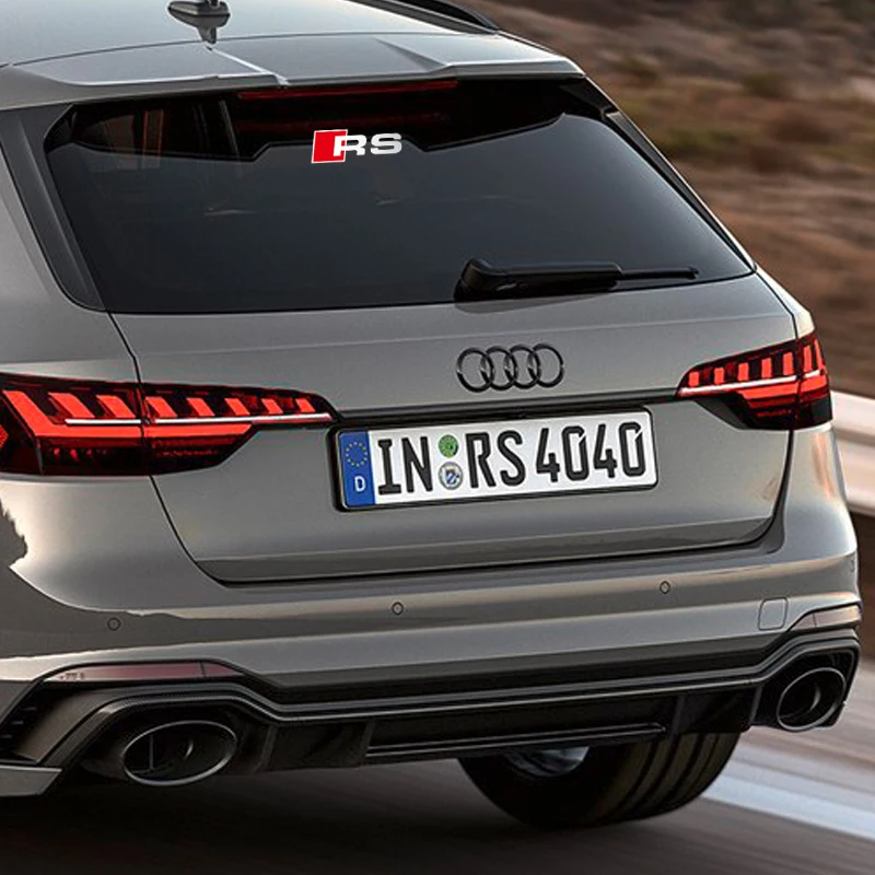 For Audi RS Logo A3 A4 A5 A6 A6L A7 A8 Q3 Q5 Q7 S3 S4 S5 RS3 RS4 RS6 Car Body Window Trunk Decoration Stickers Auto Accessories