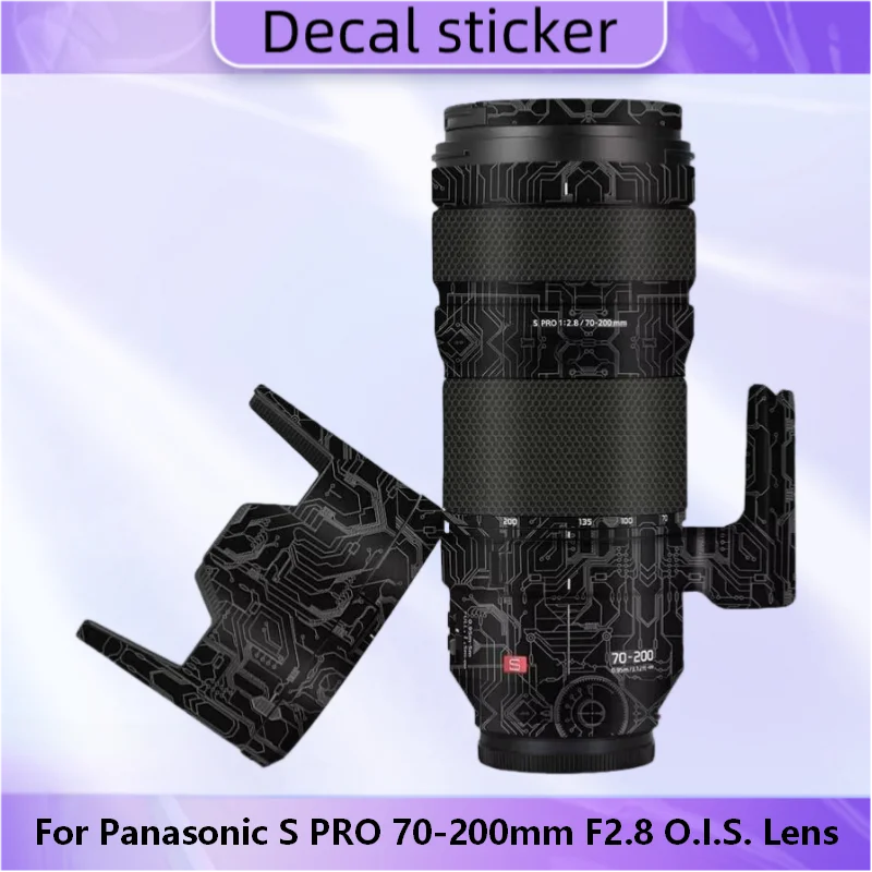 

Защитная виниловая пленка-наклейка для объектива Panasonic S PRO 70-200mm F2.8, защитное покрытие для корпуса объектива S Pro70-200F2.8