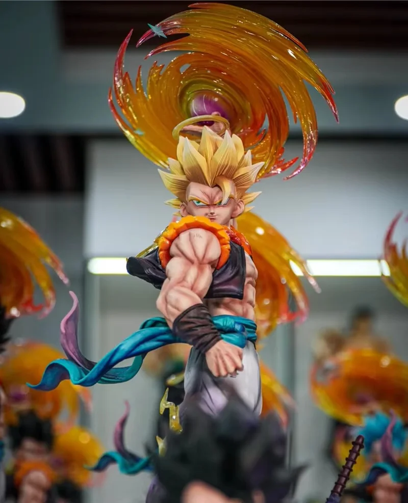 

Dragon Ball Jt Statue Gogeta Anime Large Gk Resin Statue Three Replaceable Head Sculpts Collectible Model Desktop Decor Gift
