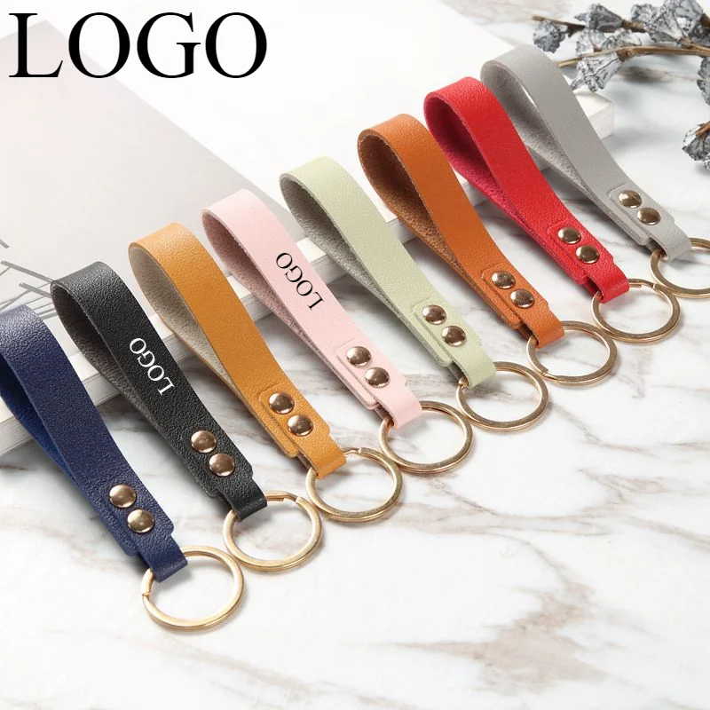 

Custom Vintage Leather Keychain Pendant Bag Car Key Chain Holder for Men and Women Laser Engrave Personalize Logo Keyring Gift