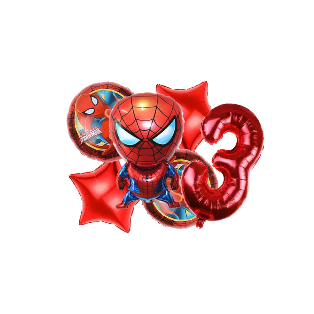جديد سبايدرمان احباط بالون مجموعة 32 بوصة أرقام حمراء 1-8 سنة استحمام الطفل خارقة تحت عنوان الاطفال الفتيان حفلة عيد ميلاد الديكور