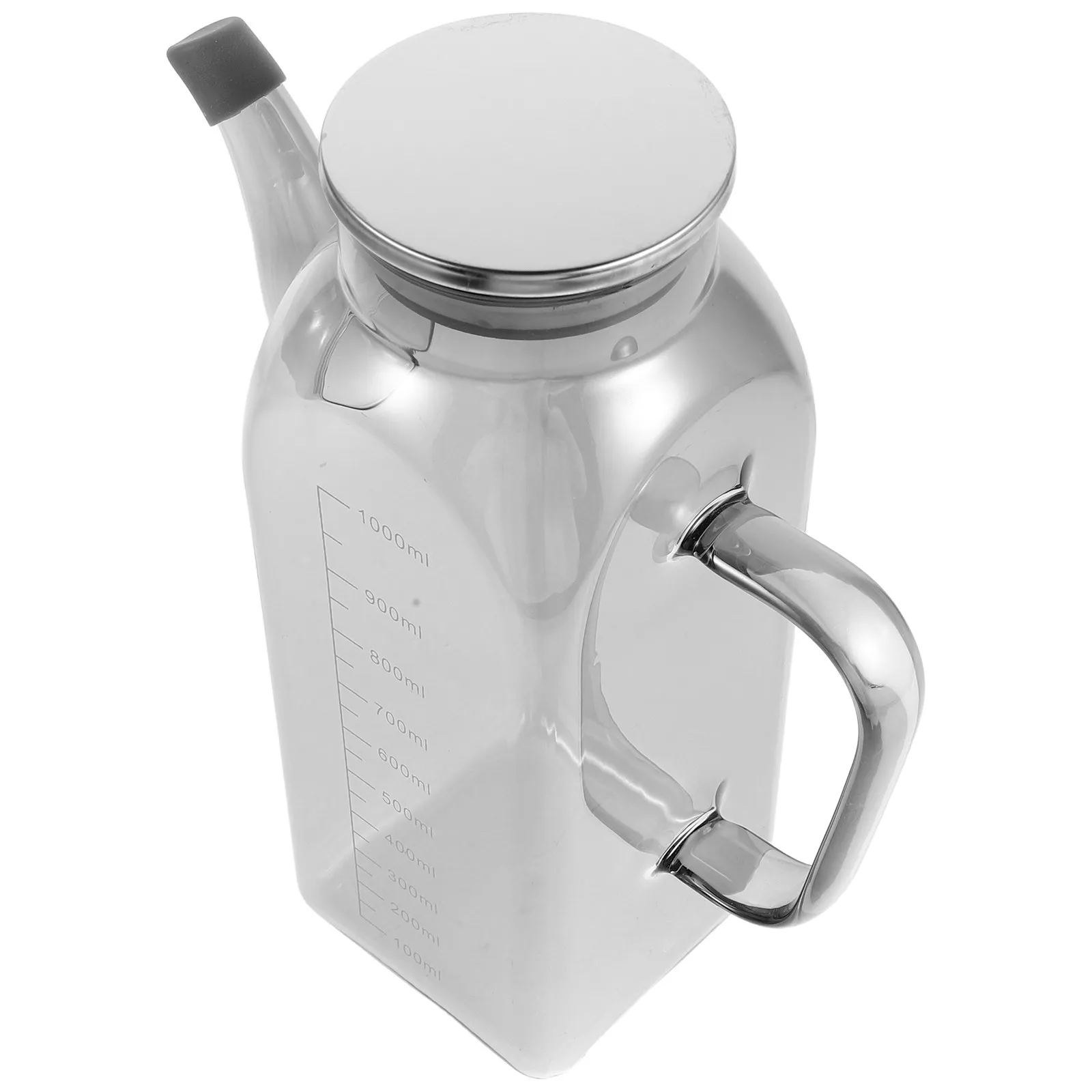 Glass Oil Dispenser Bottle Square Design Leakproof Silicone Seal Easy Refill Vinegar Container Olive Oil Pourer