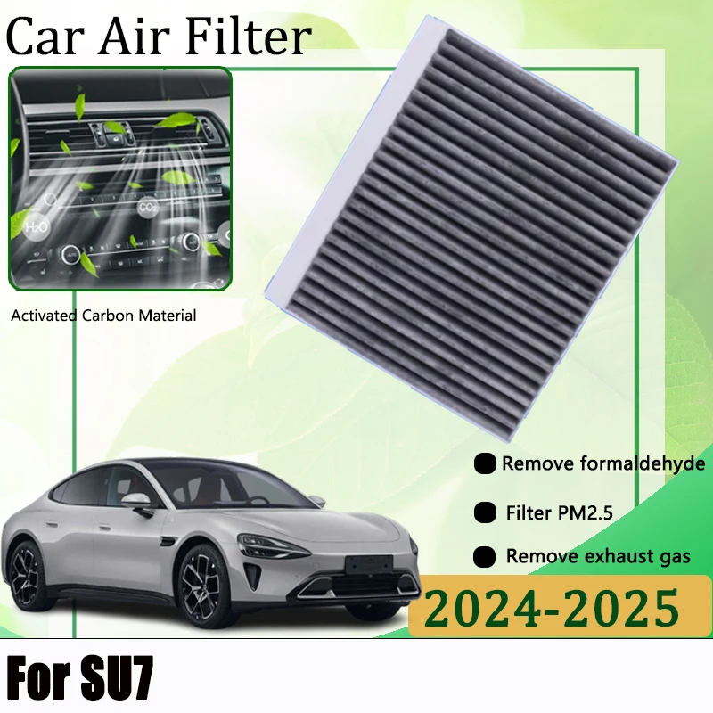 

For Xiaomi SU7 Max MS11 2024 2025 Air Conditioning Filter Car Filters Front Grille Activated Carbon Cabin Filter Car Accessories