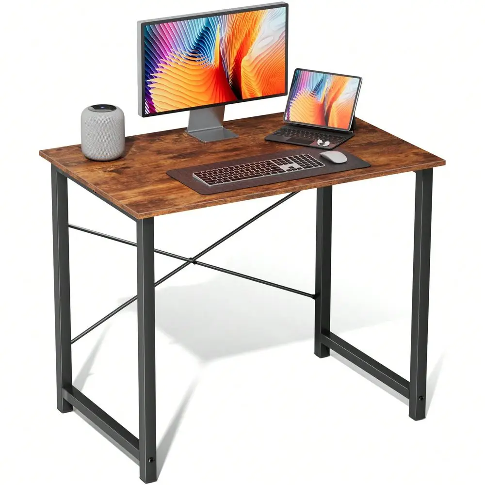

32 In Small Computer Desk For Home Office, Modern Study Work Table Simple Style For Bedroom, Writing Desks With XShaped Reinfor