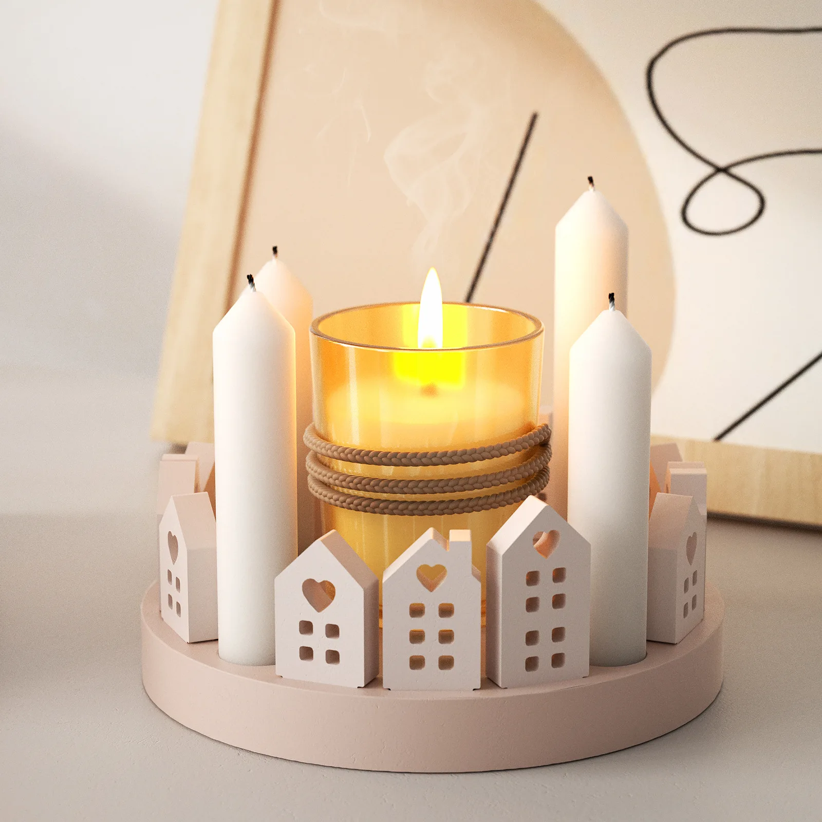 

Полый дом, подсвечник в виде кролика, силиконовая форма, пасхальный гипсовый орнамент, сделай сам, ручная работа, украшение для дома, принадлежности для рукоделия