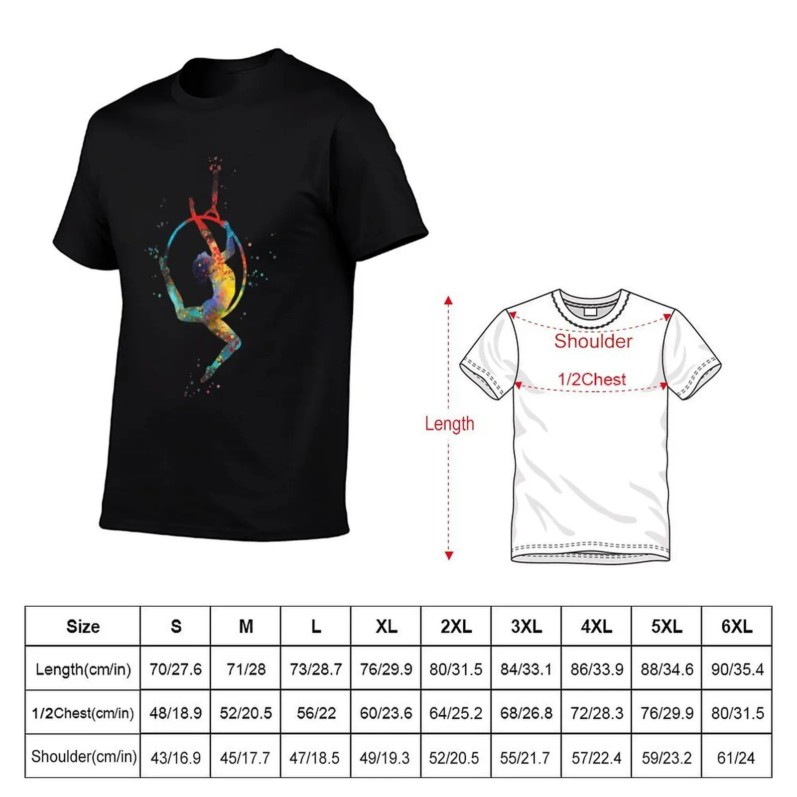 Aerial hoop-lyra T-Shirt man t shirt designer t shirt men 100% cotton luxury brand T-Shirt