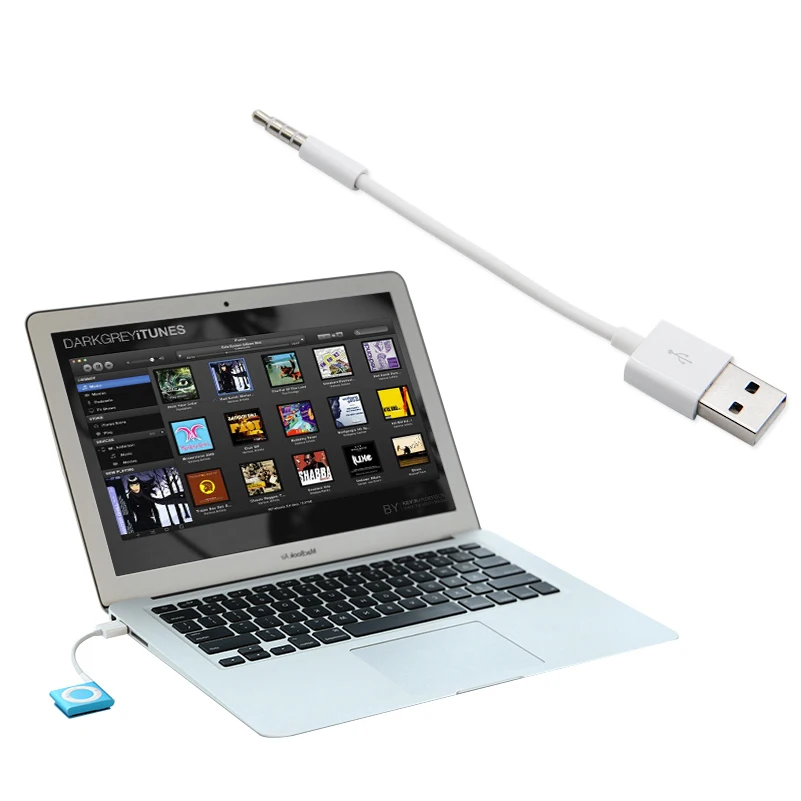 3.5 مللي متر جاك إلى USB 2.0 مزامنة البيانات شاحن نقل محول الصوت كابل الحبل لابل آي بود شافل 3rd 4th 5th 6th