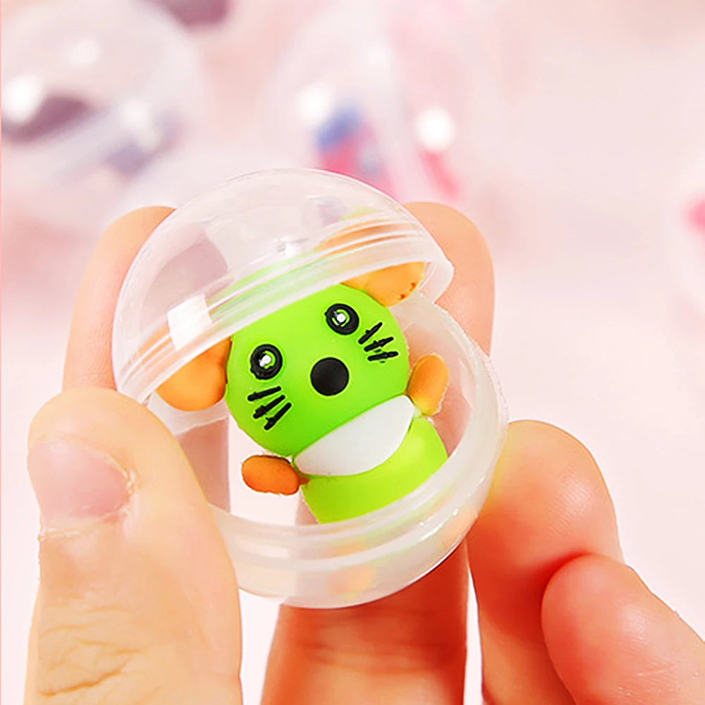 50/100Pcs 32mm Transparent Eggshell Small Animal Toys Children\'s Birthday Party Carnival Kindergarten Back to School Gift Pinata