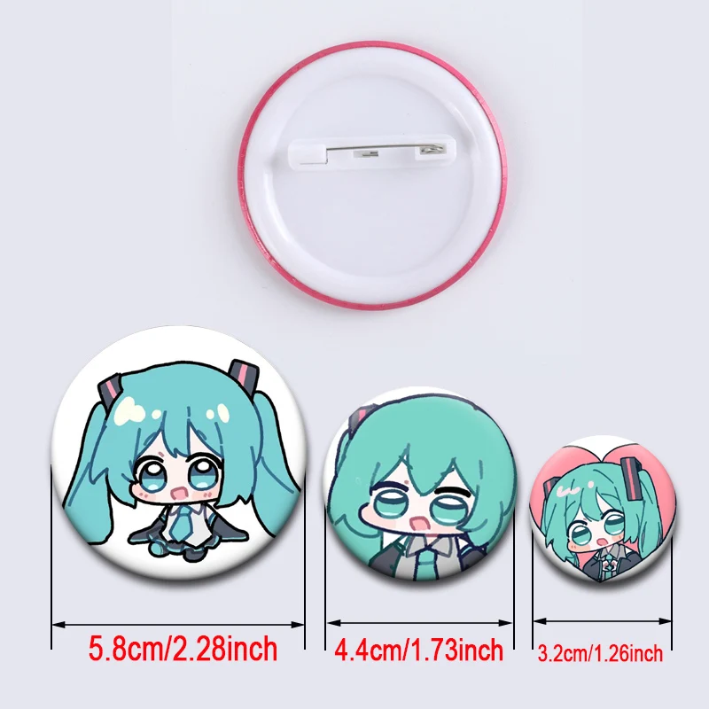 Music Singer Enamel Pins Cute Cartoon Girl Miku Badge Cosplay Anime Brooches for Clothes Backpack Accessories Jewelry Gifts