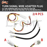 OEM Turn Signal Cables Wire Adapter Connector Harness Plug Fit for YAMAHA XSR 125 155 FZ1 FZ6 FZ8 MT 03 07 09 25 Tracer 700 900