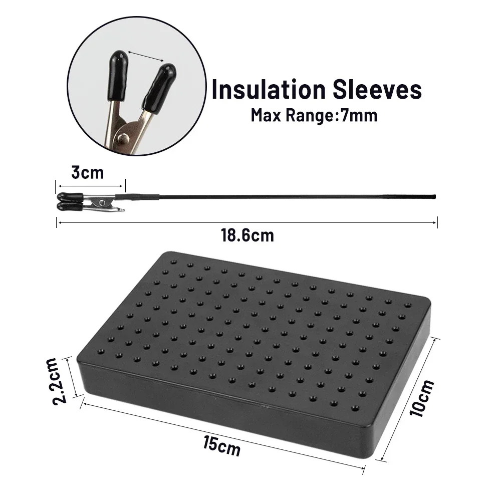 Model Painting Stand Base Holder with 20 Magnetic Alligator Clips Sticks Set Flexible Modeling Tools for Airbrush Model Crafting