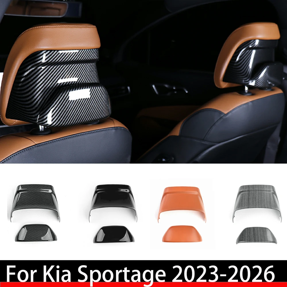

4pcs Front Seat Headrests Cover ABS Protective Cover Neck Pillow Trim For Kia Sportage NQ5 2023-2026 Car Accessories