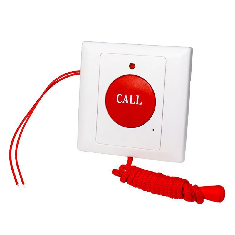 Botón de llamada de emergencia con cable montado en la pared, interruptor de emergencia de cuerda de tracción SOS, Panel de pared, alarma de incendios, botón Manual para Hospital y hogar