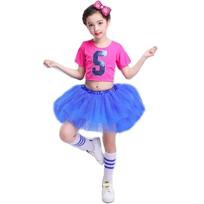 

Girl Jazz Dance For Girls Dancing Dress For Children Girl Dance Stage Clothing Kids Performance Girl Hip Hop Jazz Costumes