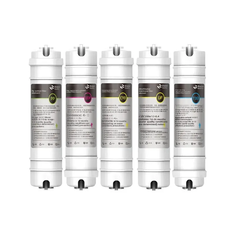 الكورية نمط التوصيل السريع تصفية الأساسية مجموعة PP القطن الكربون المنشط UDF CTO UF الترشيح الفائق غشاء الأساسية آخر كبير T33