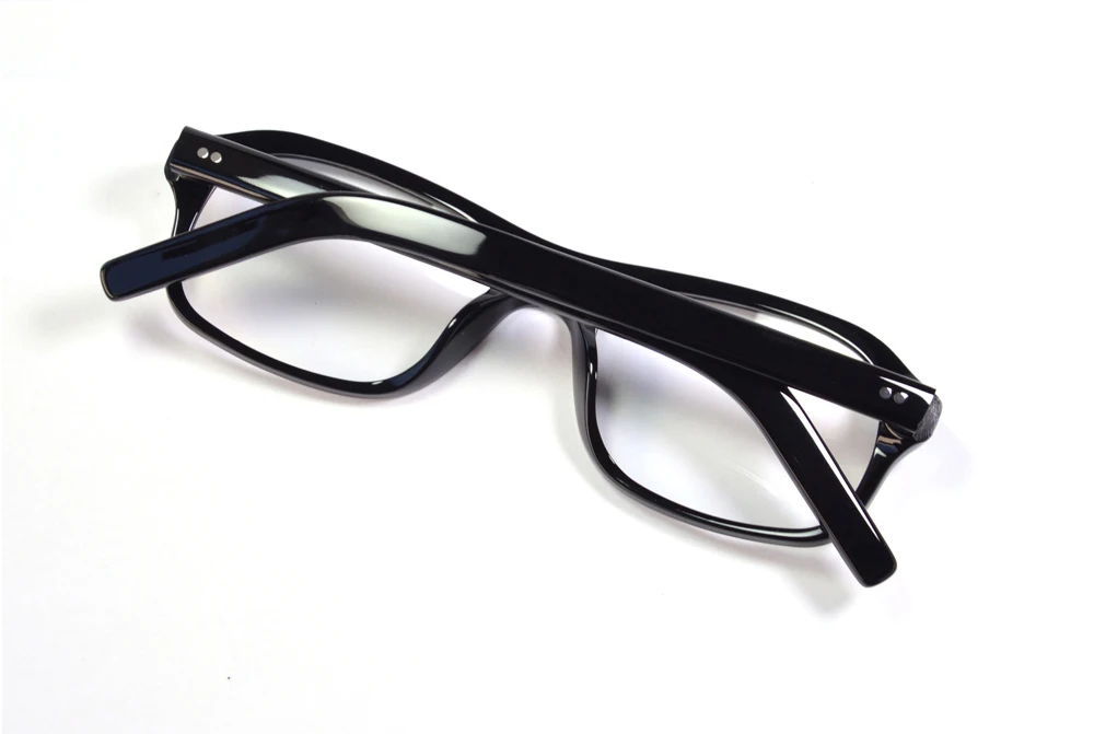 Kingsman Brillengestell mit Etui, Retro, handgefertigt, Acetat, rechteckige Brillen für Herren, Kingsman Agent Eggsy-Brille – Detail 3