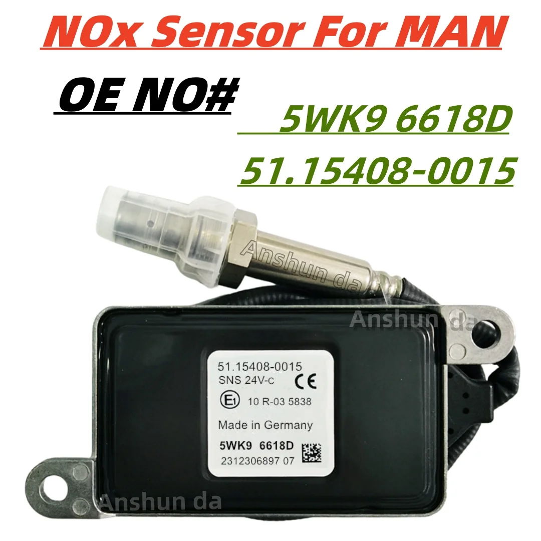 NOx Sensor 51.15408-00155WK96618D  Nitrogen Oxide Oxygen Sensor for MAN Truck Diesel Engine SCR Emission System