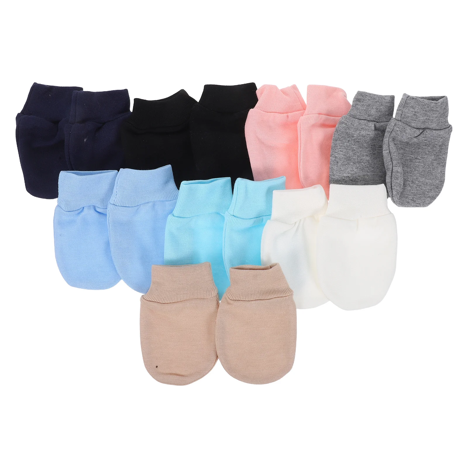 

Newborn No Scratch Mittens Infant Soft Cotton Gloves For 0-12 Months Baby Hand Protection Infant Baby Mittens Newborn